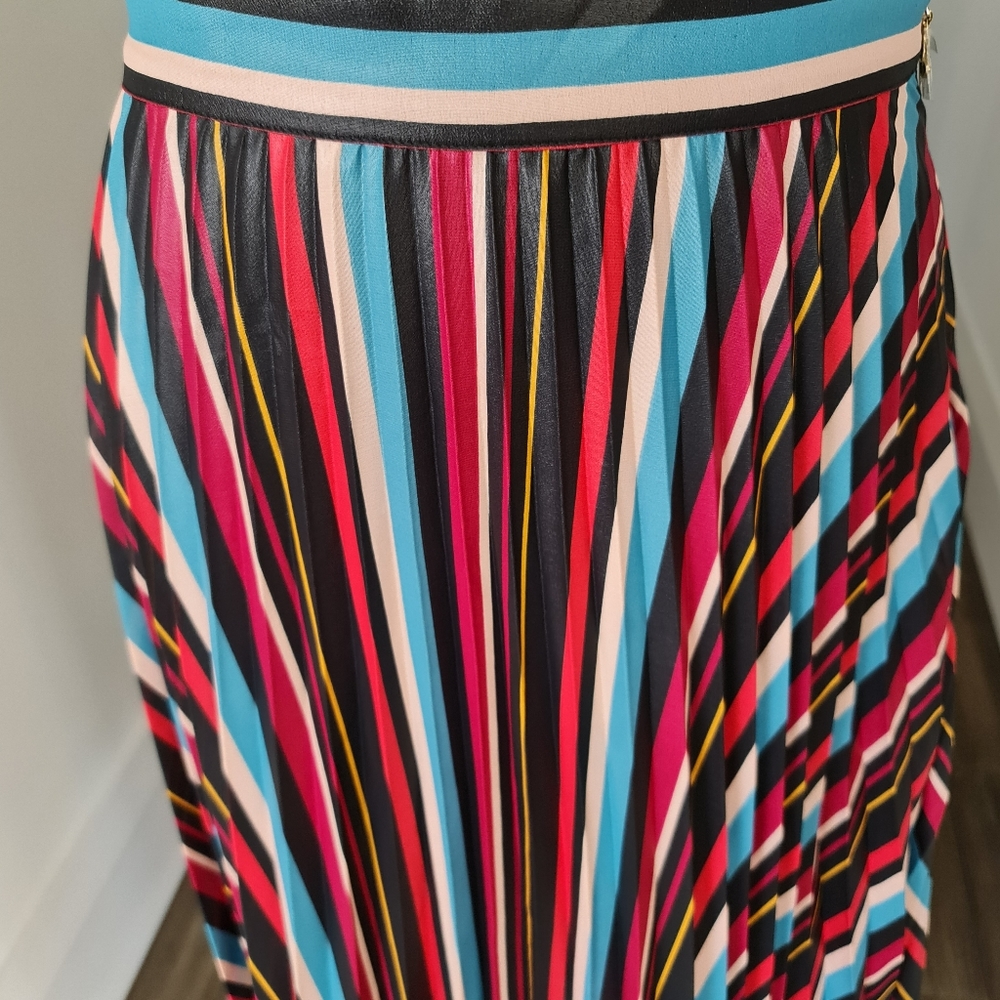 JUICY COUTURE BLACK LABEL SKIRT COATED MAXI PLEATED SIZE 8 NWOT - Picture 2 of 8